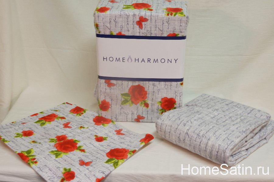 Rose kirimzi комплект фланелевого постельного белья от Home Harmony красный 1.5 спальный, photo №1