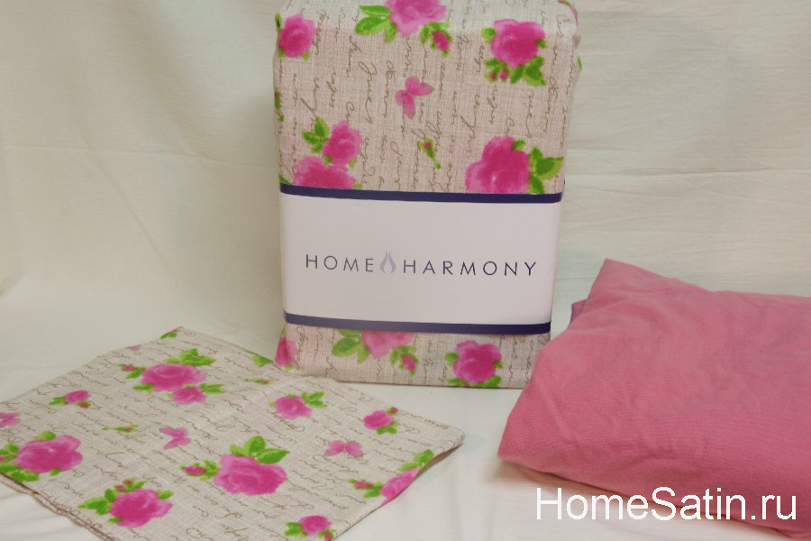 Rose kirimzi комплект фланелевого постельного белья от Home Harmony розовый 1.5 спальный, photo №1