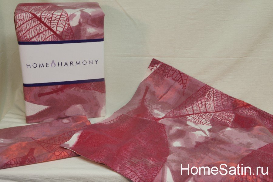 Suzzy комплект постельного белья из фланели от Home Harmony бордовый 1.5 спальный, photo №1