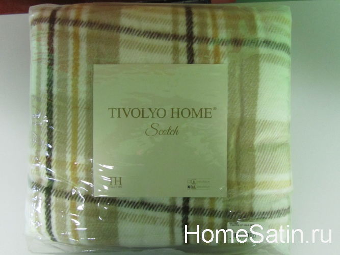 Scotch плед от Tivolyo Home бежевый евро, photo №3