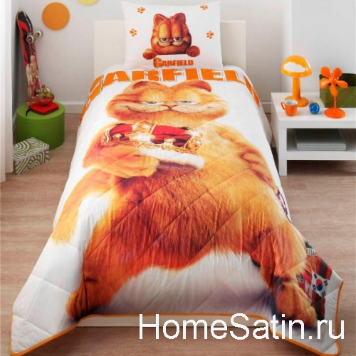Garfield King 2 покрывало с наволочкой от TAC 1,5 спальный, photo №1