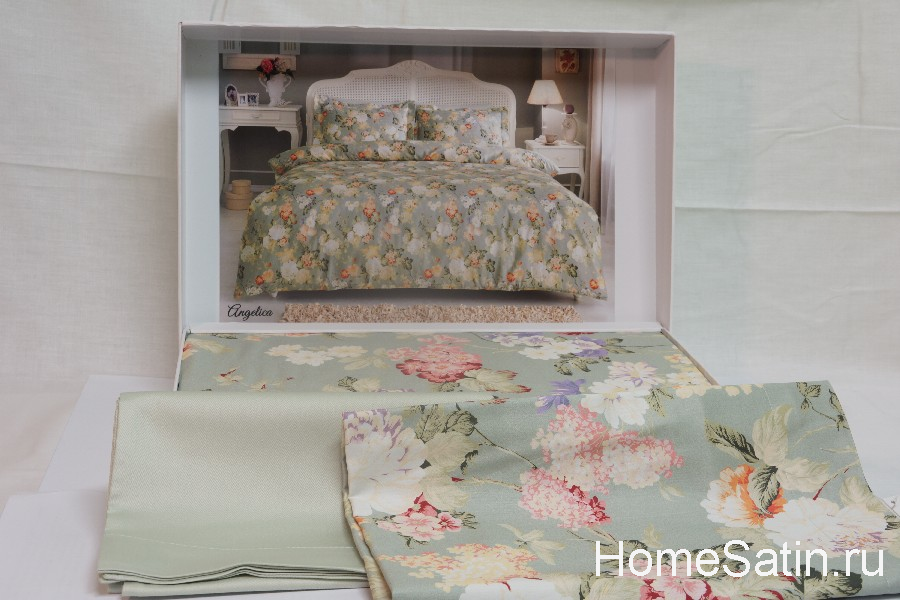Angelica комплект сатинового постельного белья от Tivolyo Home 1,5 спальный, photo №3